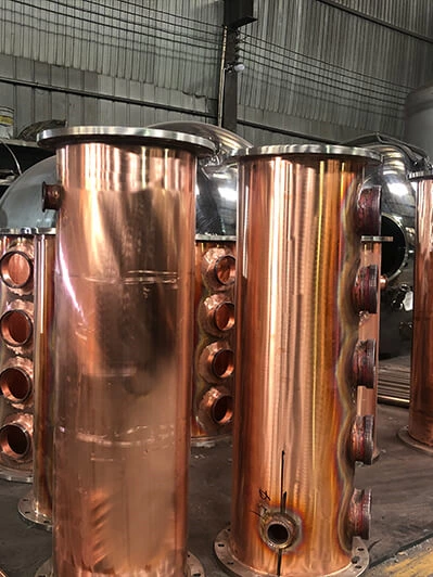 100L boiler with 4inch copper column